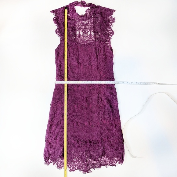 Free People backless magenta lace dress - Picture 6 of 6
